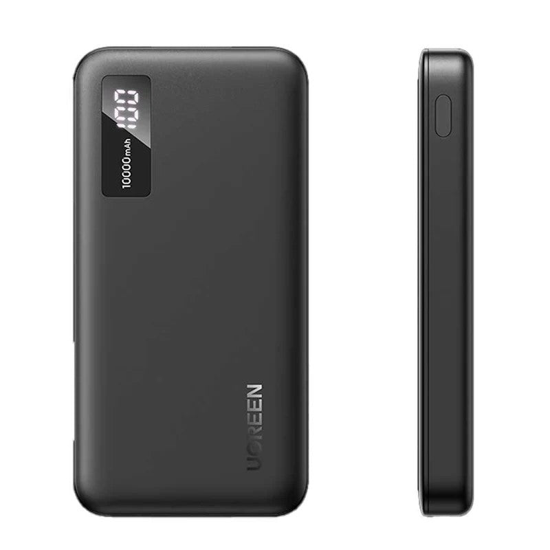 POWER BANK Ugreen "PB311", 10000mAh, PD 3.0 + QC 3.0 22.5W, 1 x USB; 1 x USB Type-C, total 3A, gri, "25742" - 6941876227426