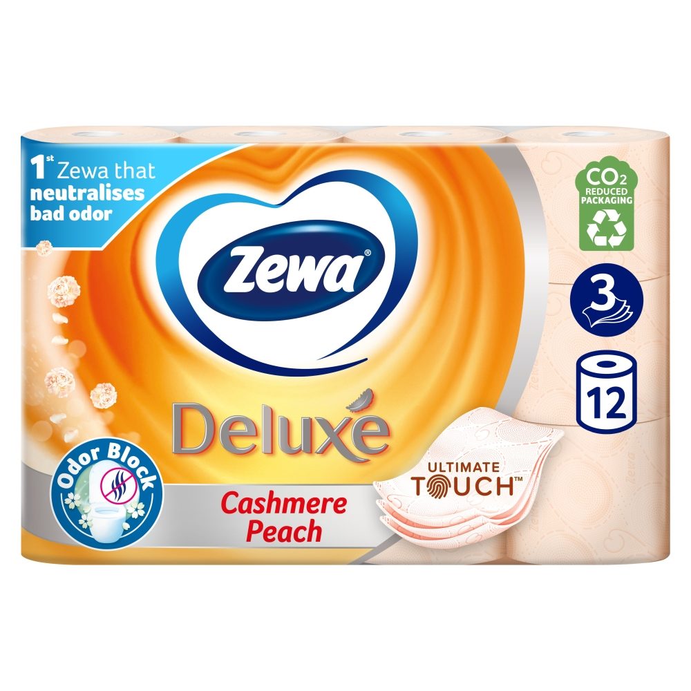 Hartie Igienica, ZEWA, Deluxe Cashmere Peach, 3 Straturi, Set 12 Role