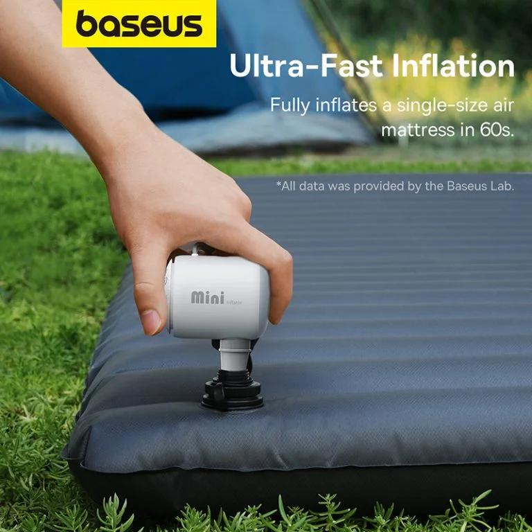 POMPA DE AER Baseus PocketGo Portable, acumulator integrat, 230L/min, alb "C11157700221-00" - 6932172635008