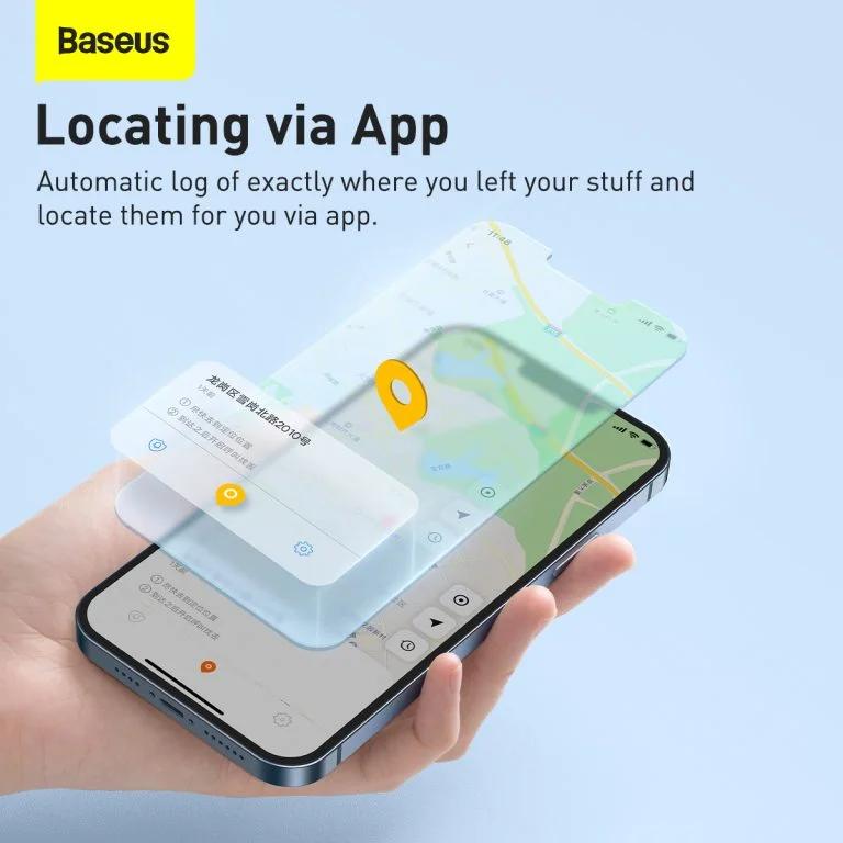 LOCALIZATOR Baseus T2 Pro, tag, durata viata baterie 365 zile, distanta localizare 10m, alb "FMTP000002" - 6932172604875