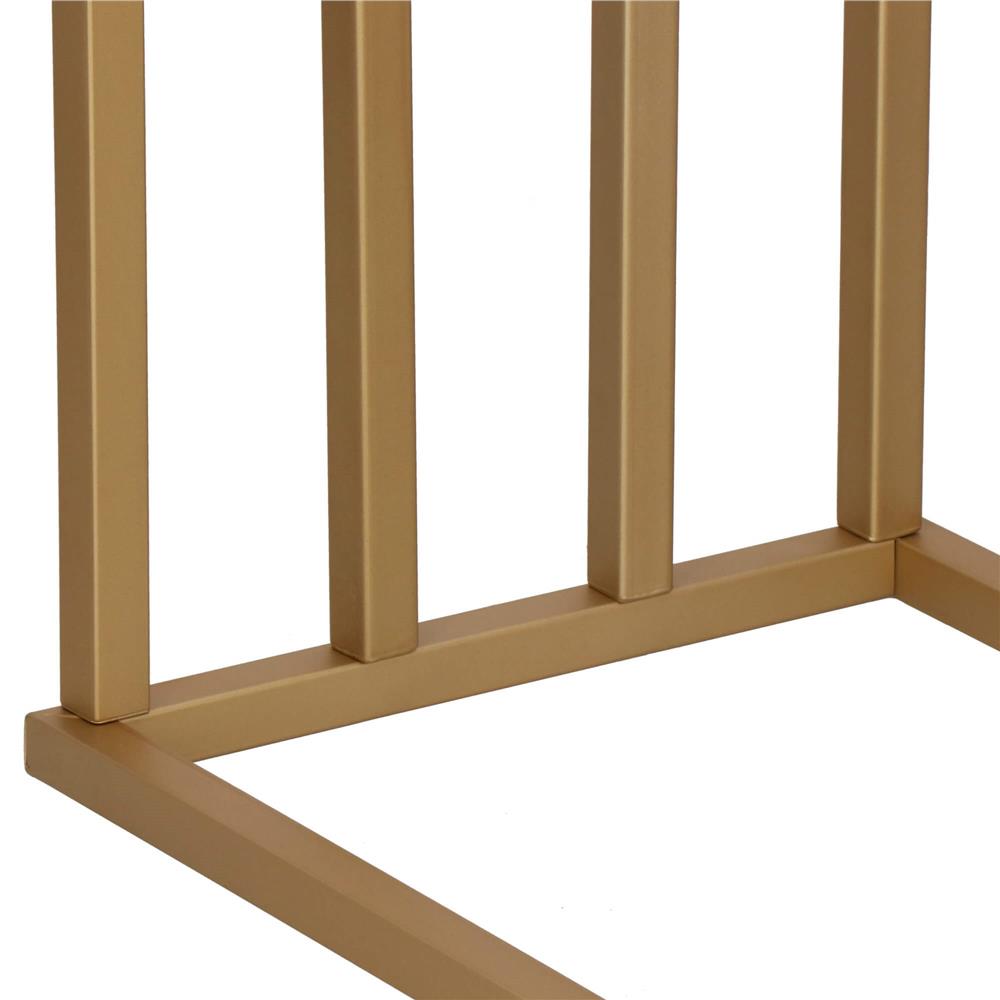Suport metalic de baie pentru prosoape, cu 4 standuri, 96 cm, auriu mat - 2