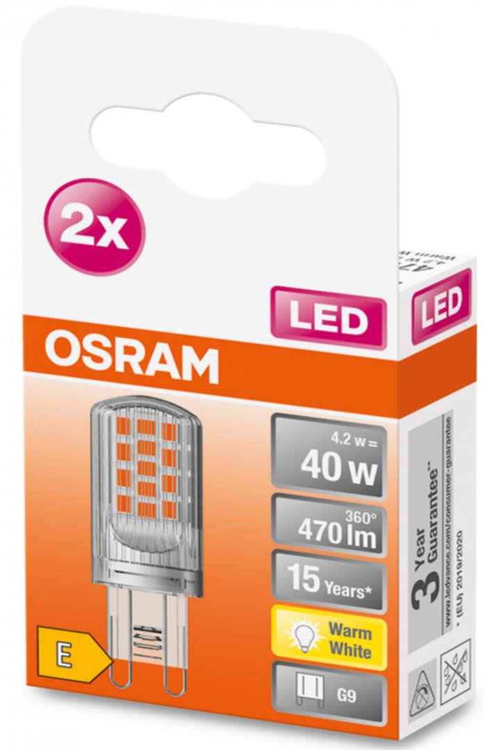 LEDPIN40 CL 4,2W/827 230V G9 FS2 Osram "000004058075449893" – Becuri