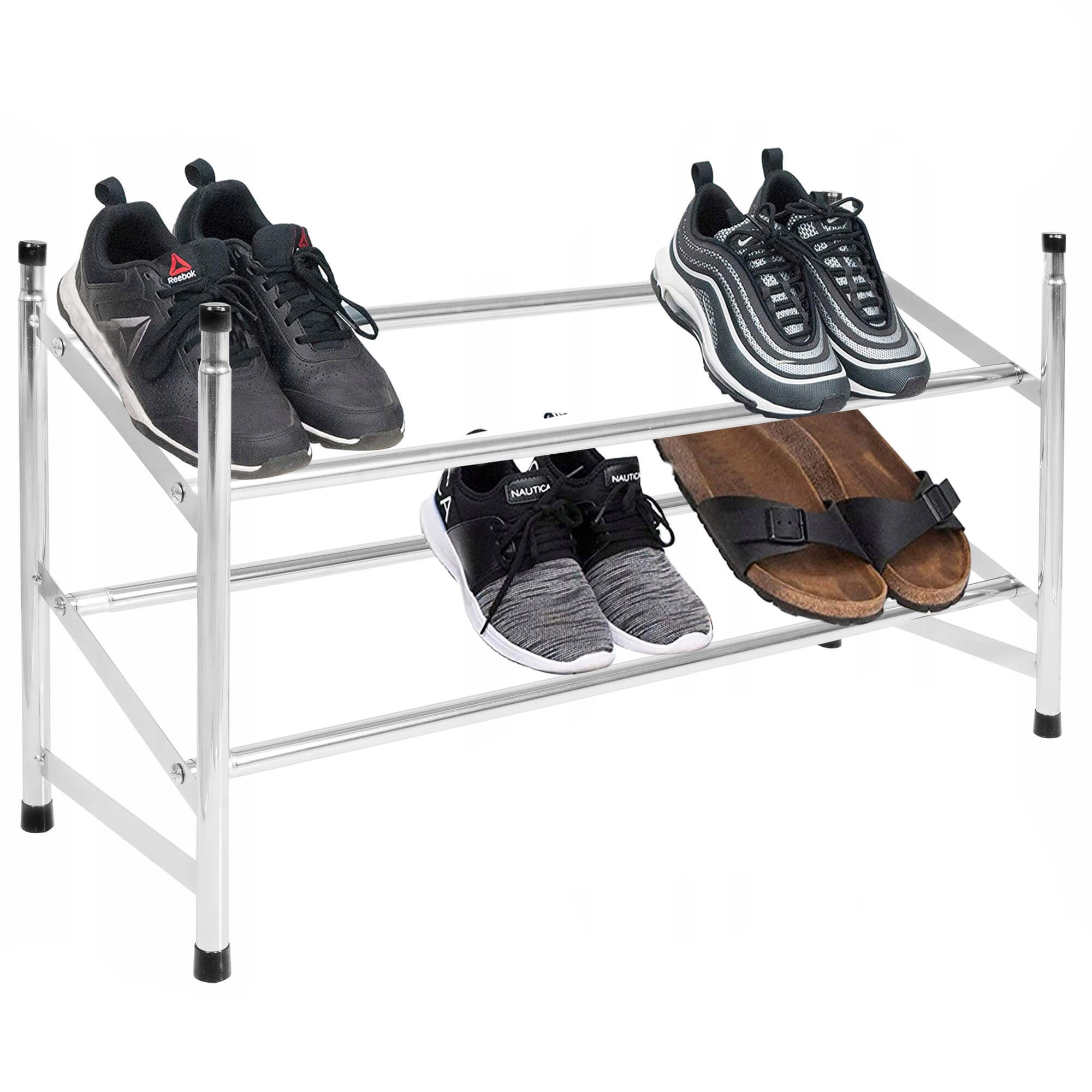 Pantofar extensibil cu 2 rafturi, 62-115cm, cromat