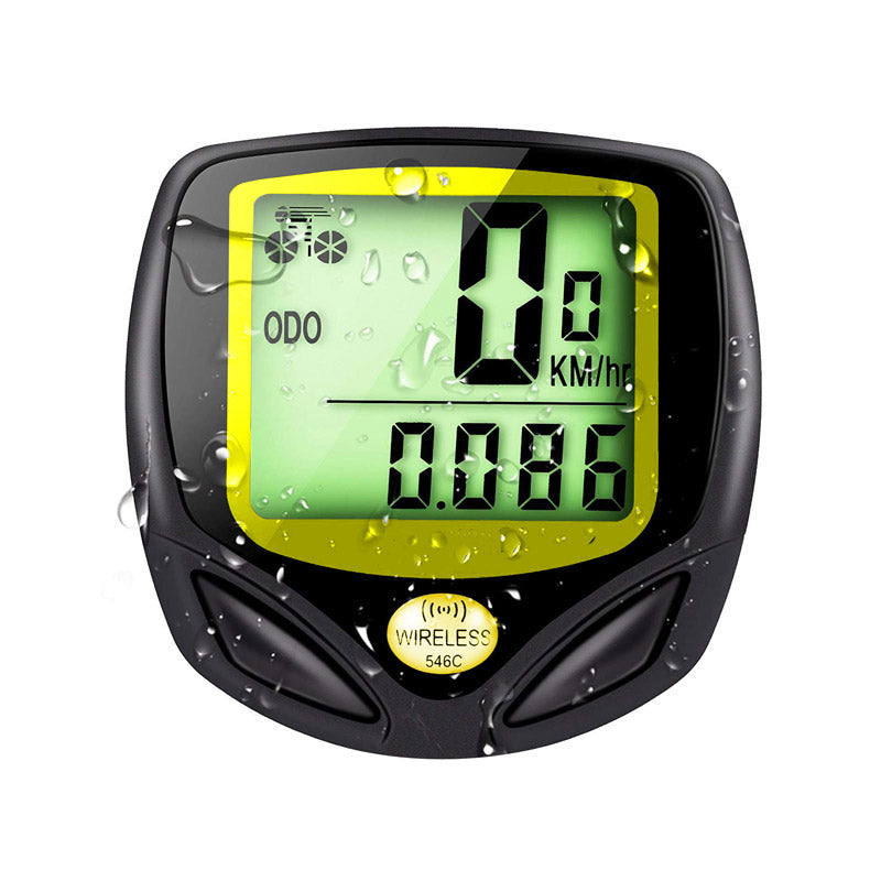 Ciclocomputer vitezometru wireless pentru bicicleta, 14 functii, negru