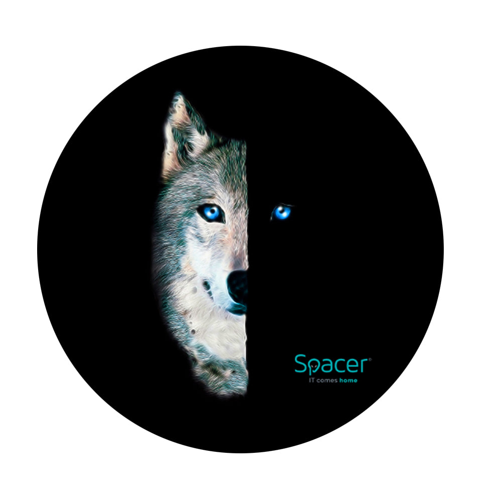 Covor pentru scaun gaming SPACER, protectie parchet, cauciuc si material textil, 1200 x 3mm, rotund, WOLF 46501470 "SPFP-WOLF-120"