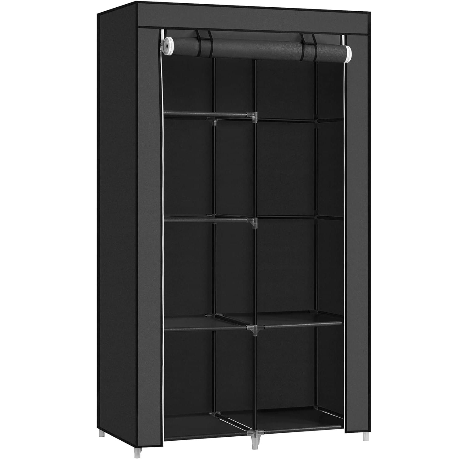 SONGMICS Garderoba pentru depozitarea hainelor, din material textil, design personalizabil, 45x88x170cm, gri