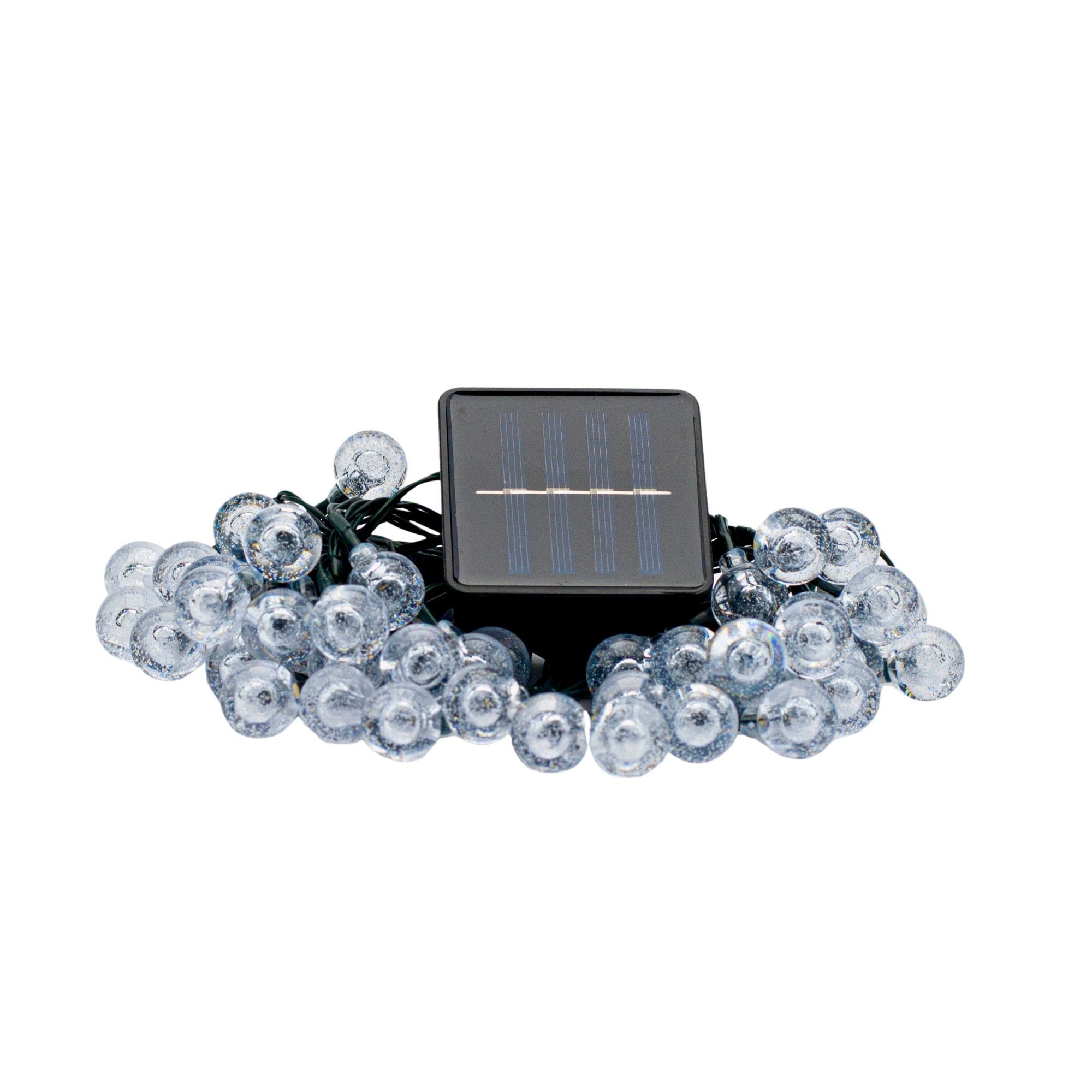 Ghirlanda luminoasa, LED, model Bubble, 50 becuri, 935cm, incarcare solara, lumina alb cald - 8