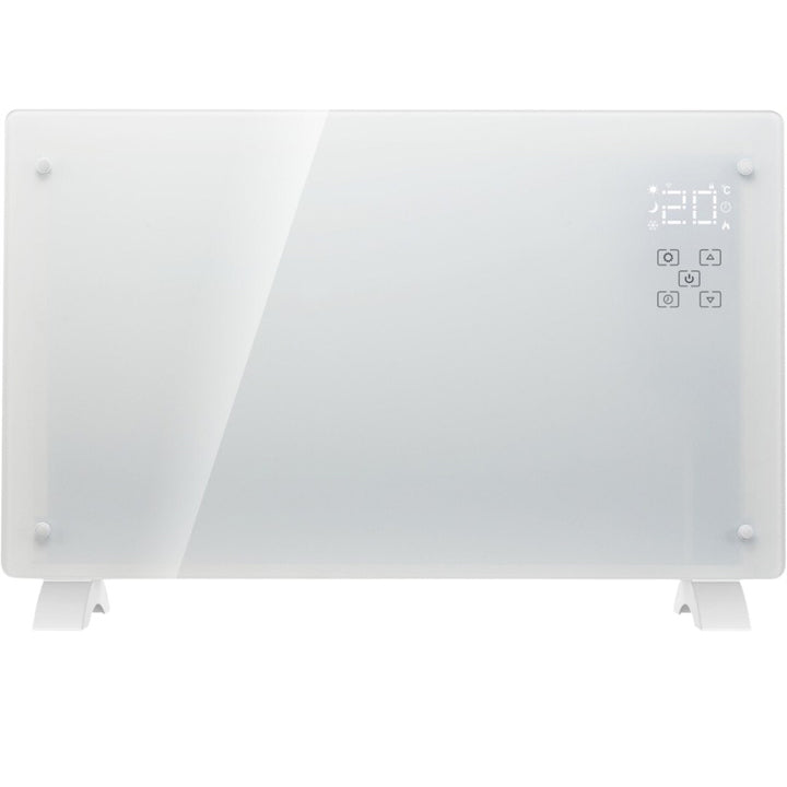Panou de incalzire din sticla, 2500W, 3 trepte, cu termostat si telecomanda, timer, dispay LED, WiFi, alb
