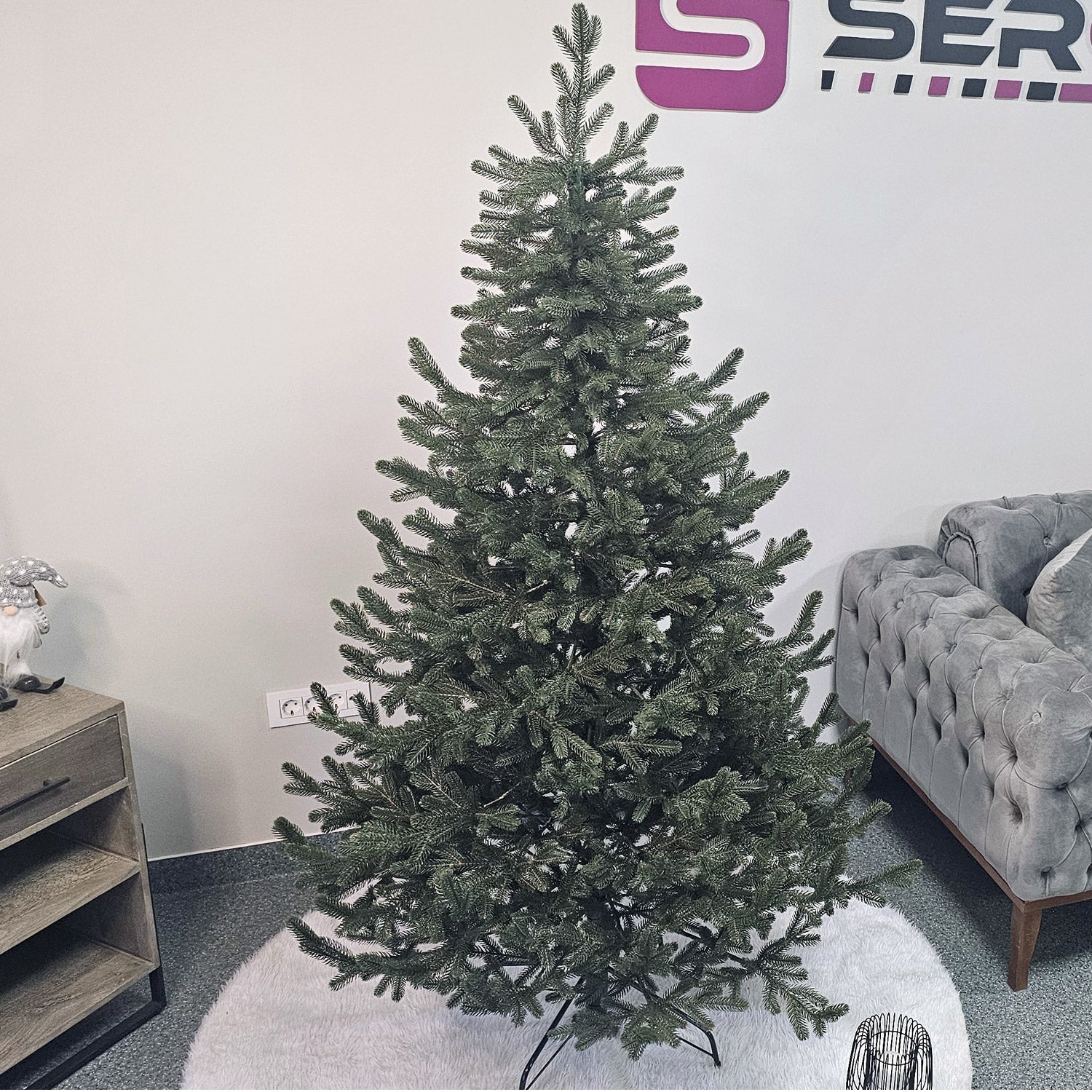 Brad artificial Christmas Deluxe by Sersimo, Viena verde, 3D, 180cm