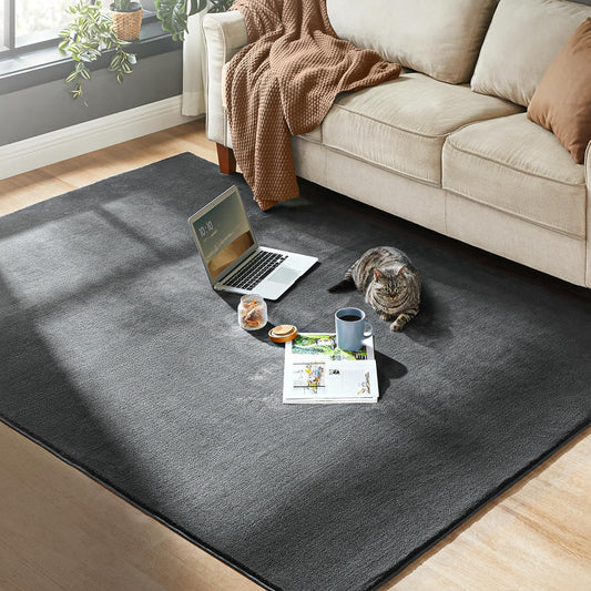 SONGMICS Covor decorativ antiderapant, lavabil la masina, 160×230 cm, gri carbune