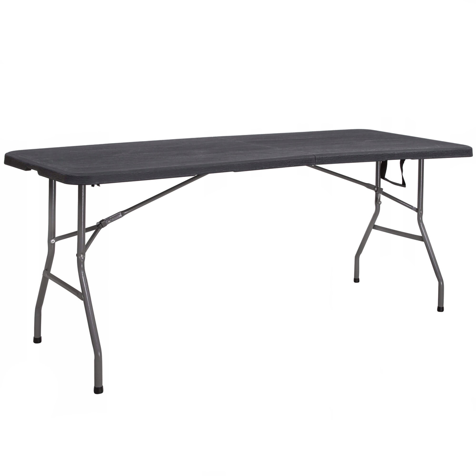 Masa dreptunghiulara pliabila multifunctionala, 1.8 m x 0.75 m x 0.75 m, neagra