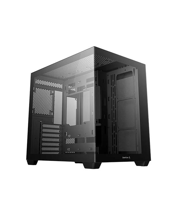 CARCASA DeepCool "CG530", middle tower, gaming, fara sursa, suporta 14xfan, , PSU shroud, USB 2.0 x 1, USB 3.2 gen1 x 2, audio+mic, 7 sloturi expansiune, negru, "R-CG530-BKNDA0-G-1"