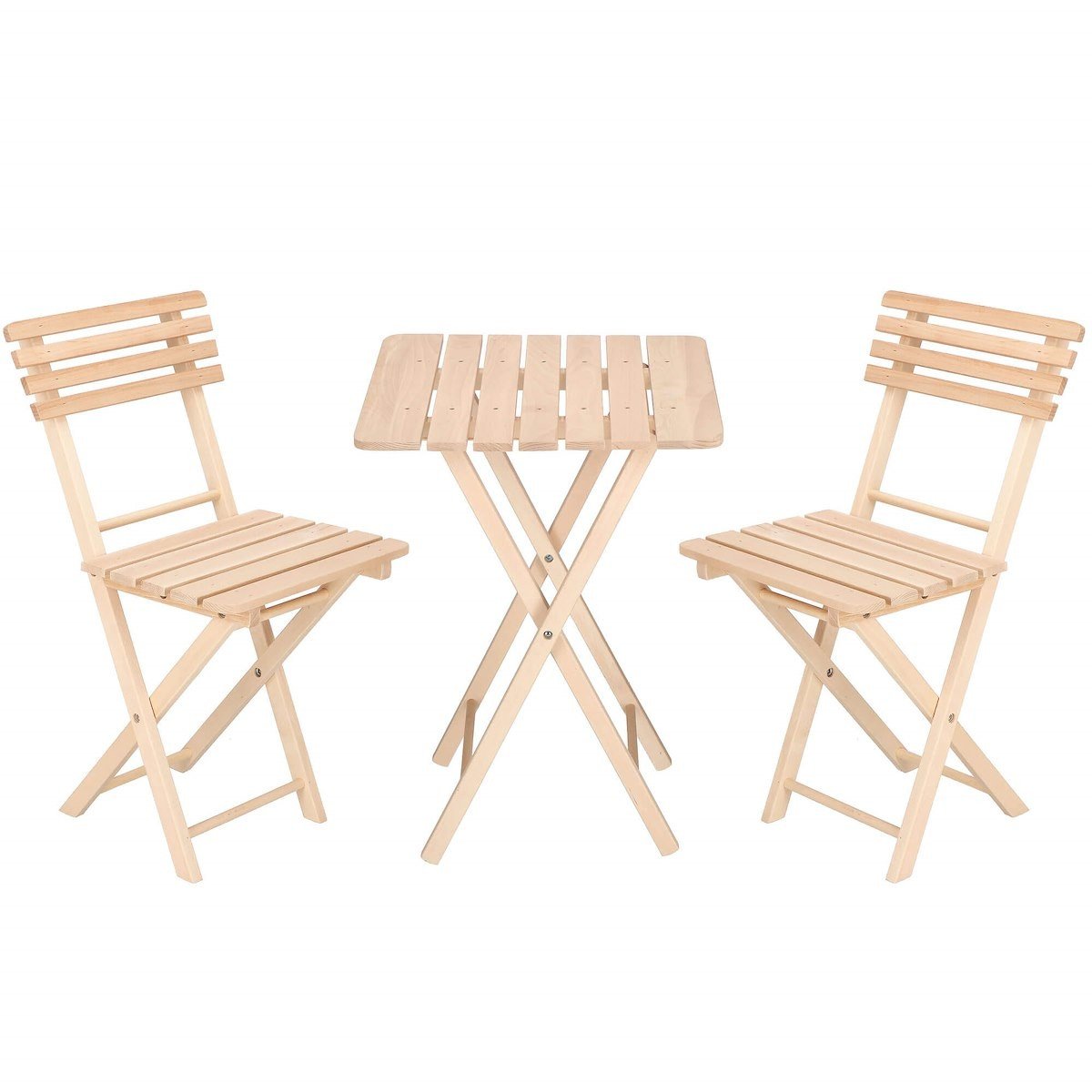 Set masa patrata plianta, cu 2 scaune pliante, gradina sau balcon Solas