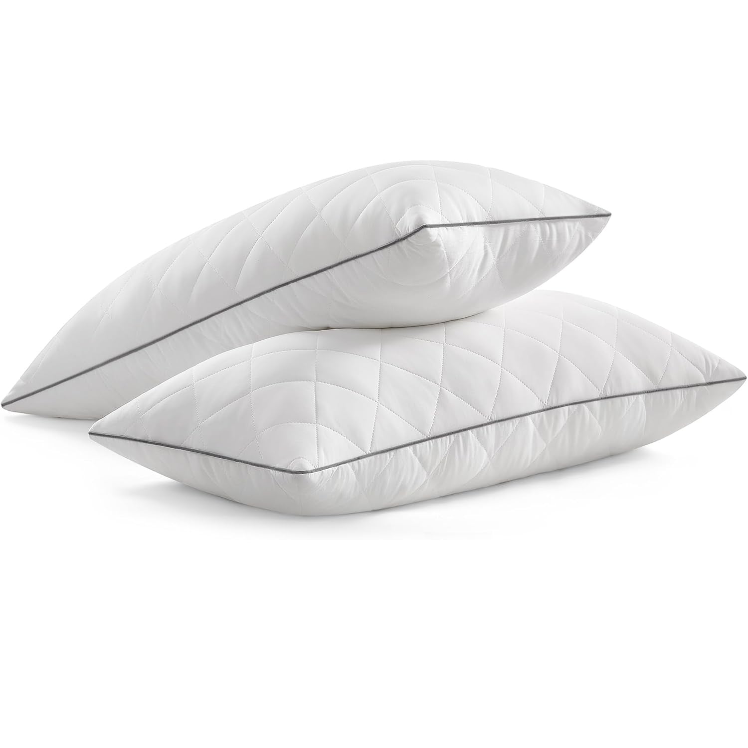 SONGMICS Set de 2 perne reversibile cu 2 fete pentru iarna sau vara, 40x80 cm, umplutura 650 g, alb