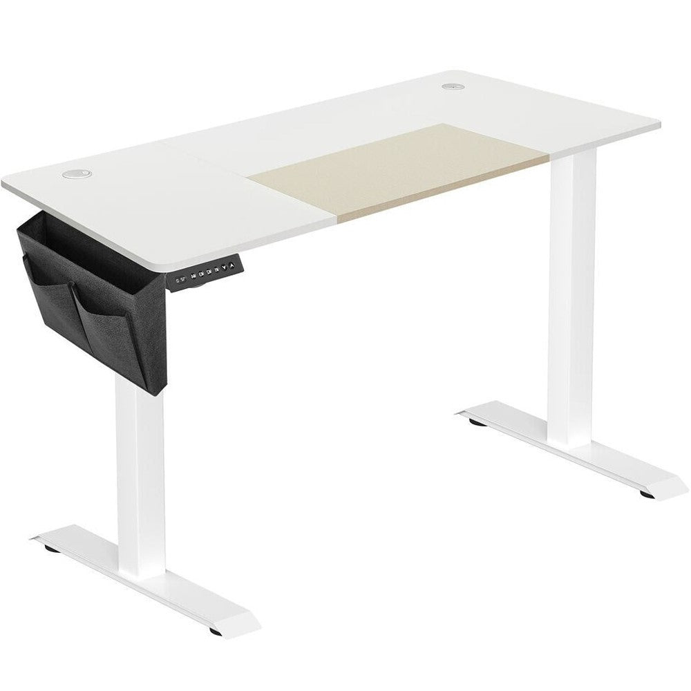 SONGMICS Birou cu reglaj electric pe inaltime, memorie cu 4 inaltimi, 60x140x(72-120)cm, alb