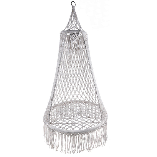 (DL) Scaun rotund,tip leagan suspendat, model cuib, 80x140cm, maxim 120kg, bej