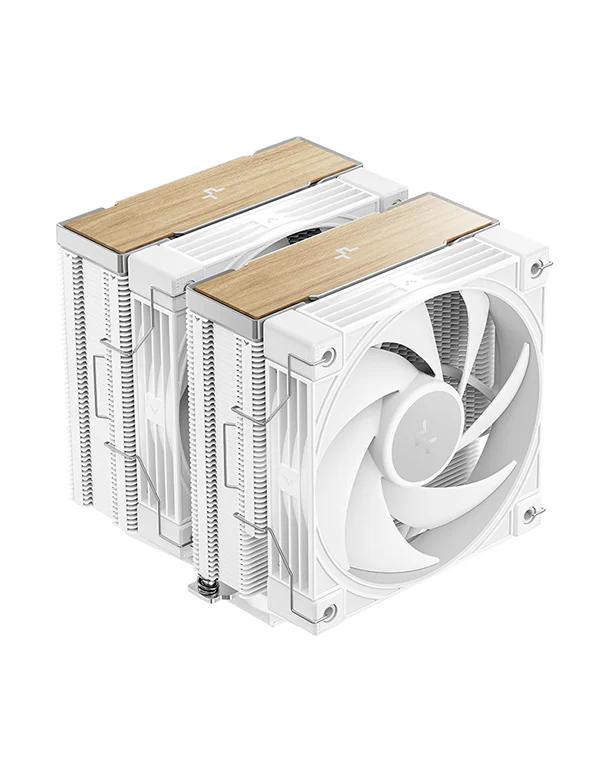 COOLER DeepCool "AK620 G2 WH" skt. Intel si AMD, racire cu aer, vent. 2 x 120mm, 2000 rpm, 6 heatpipes, inaltime 159mm, top cover lemn, alb,"R-AK620G2-WHNNMN-GJD"