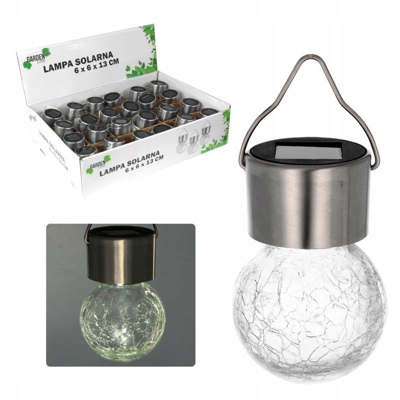 Lampa solara LED, model bec clasic, IP44 pentru exterior, 6cm, lumina calda