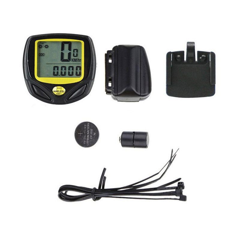 Ciclocomputer vitezometru wireless pentru bicicleta, 14 functii, negru