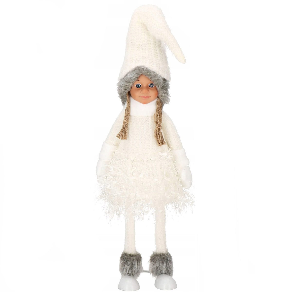 Figurina Craciun, Papusa cu impletituri, inaltime 56cm