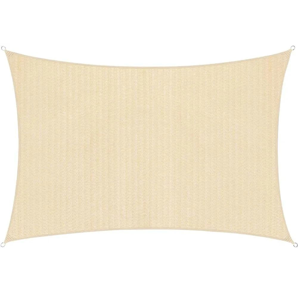 Copertina prelata de soare, dreptunghiulara, impermeabila cu protectie UV, 4x3m, crem