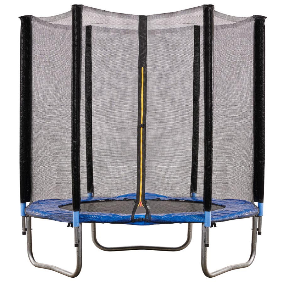 Trambulina cu plasa de protectie exterioara, 183 cm, 150 kg, albastru
