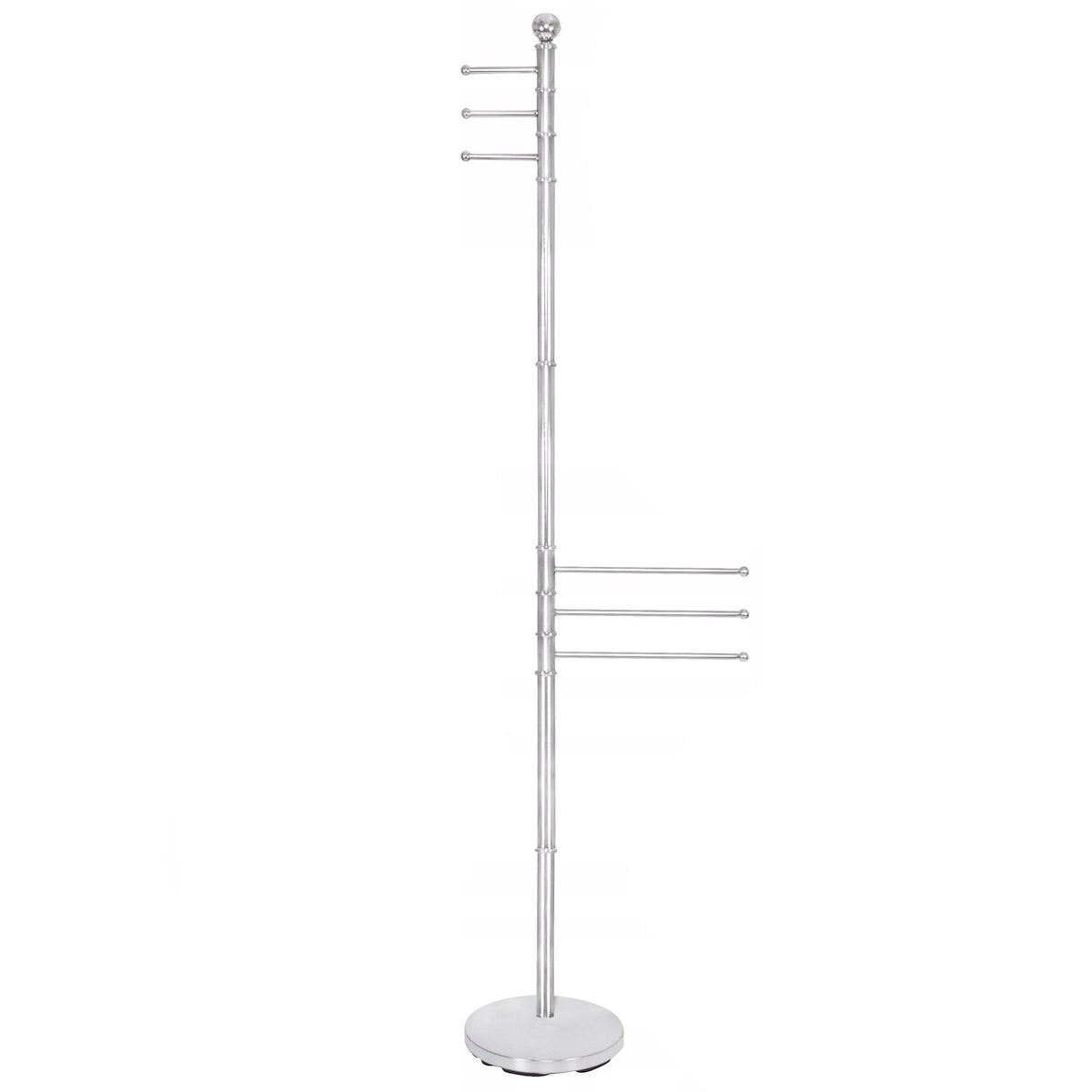 Suport cuier Sersimo pentru prosoape sau haine cu 6 brate, inaltime 176cm, cromat