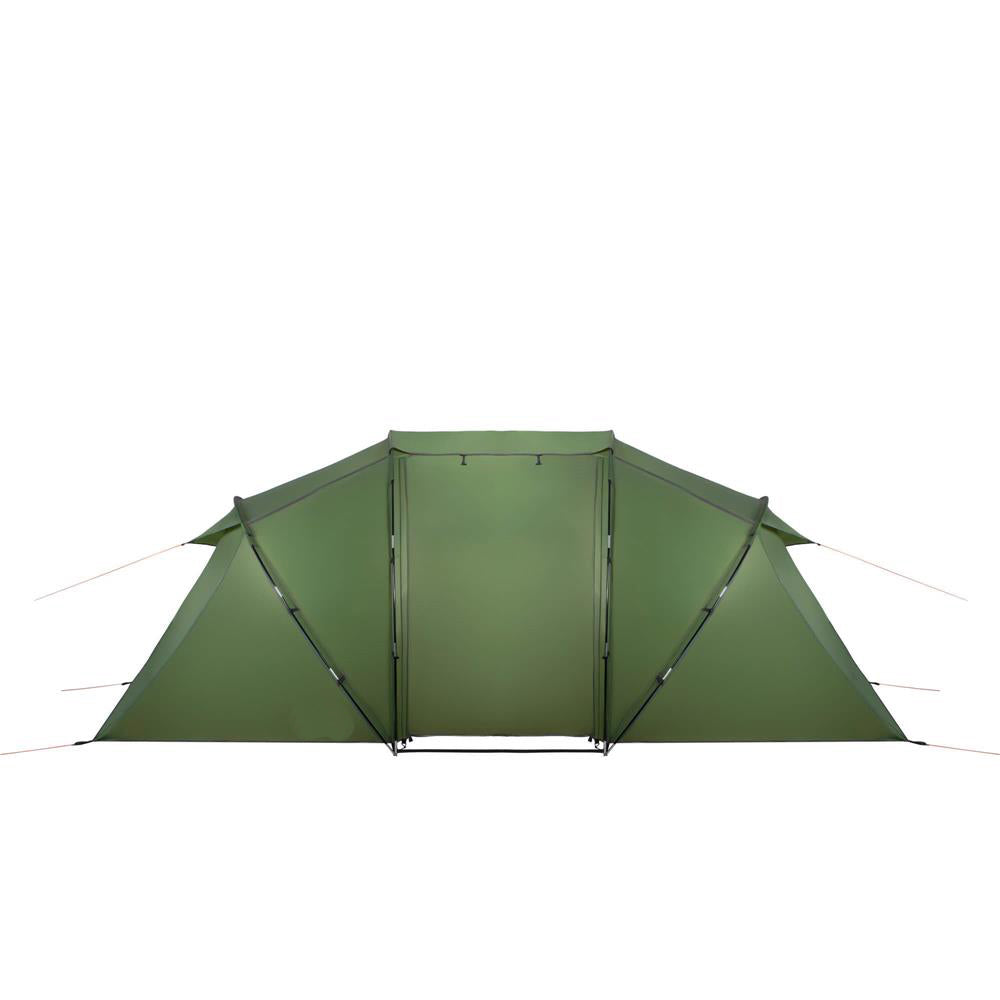 Cort camping, impemeabil, 2 camere + hol, 4 locuri, 460x200x245cm, verde - 2