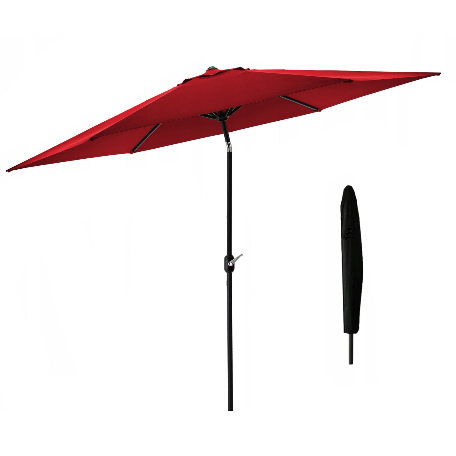 Umbrela terasa gradina, cu inclinare si husa, 300cm, Rosu