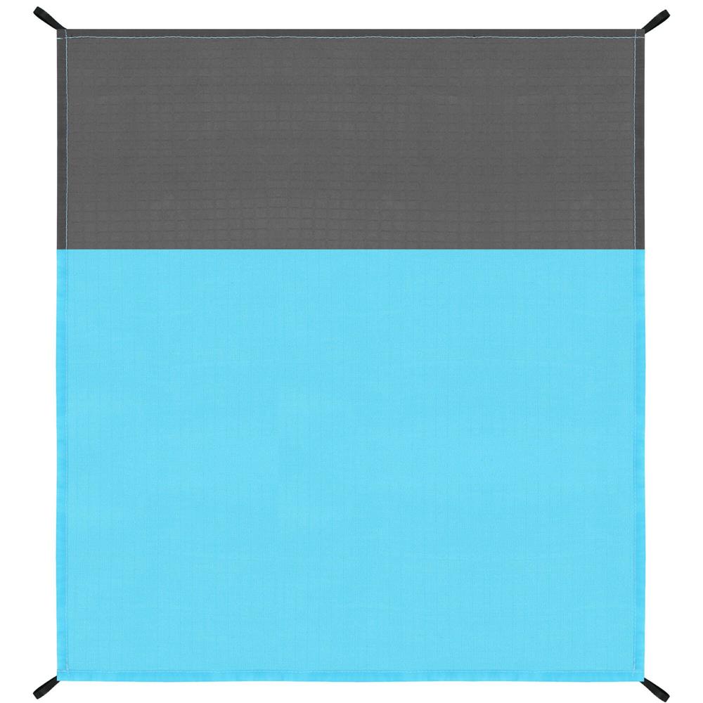 Cearsaf de plaja cu geanta de transport, 200x210cm, albastru gri