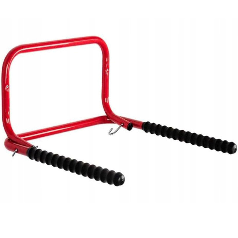 Suport de perete pentru parcare 2 biciclete, maxim 40kg, 50cm, rosu