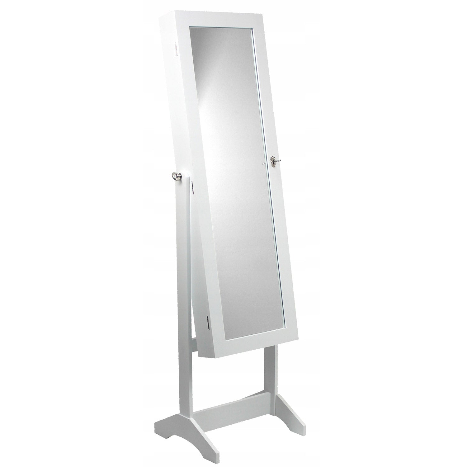 Dulap de toaleta cu oglinda si spatiu de depozitare bijuterii, 41x147cm, alb