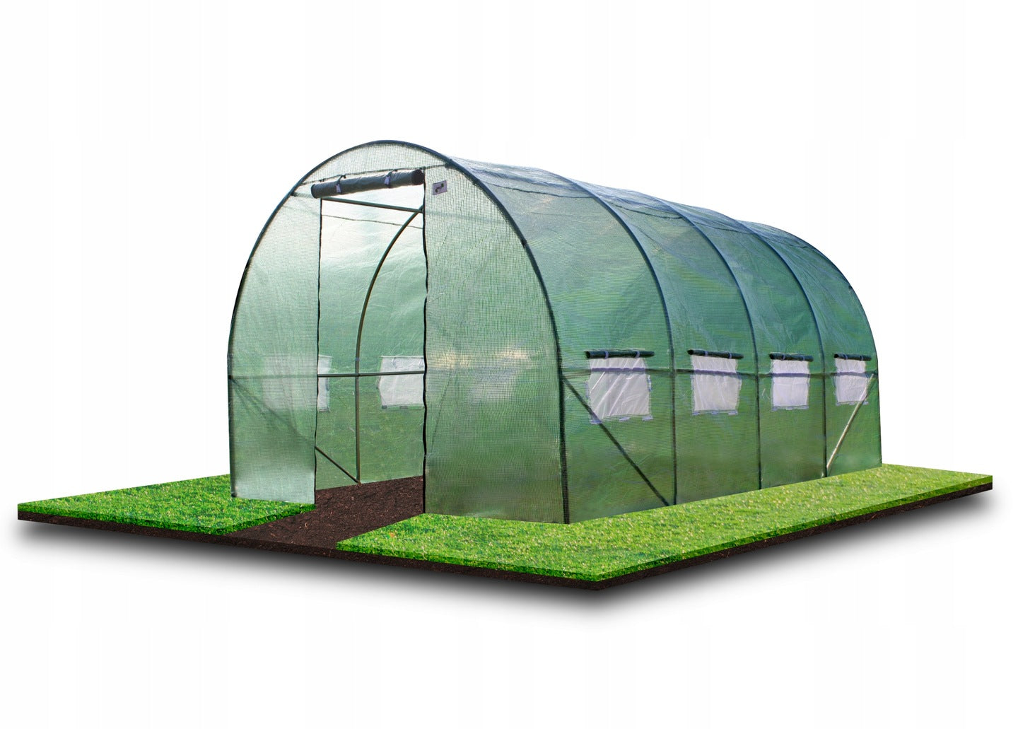 Folie pentru sera de gradina, 6x3 m, material PE 140 g/m, rezistenta la UV4, verde transparent
