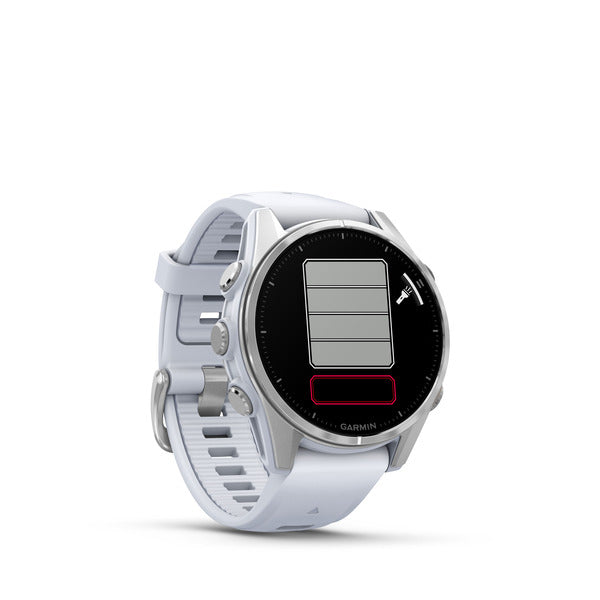 Smartwatch fenix 8 43 mm AMOLED Silver with Whitestone silicone band "010-02903-00"