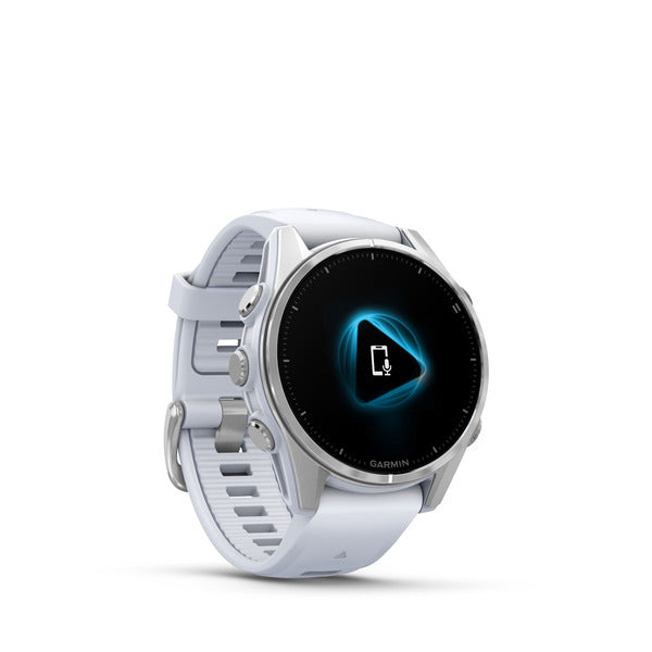Smartwatch fenix 8 43 mm AMOLED Silver with Whitestone silicone band "010-02903-00"