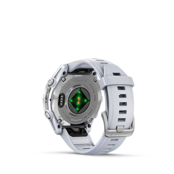 Smartwatch fenix 8 43 mm AMOLED Silver with Whitestone silicone band "010-02903-00"