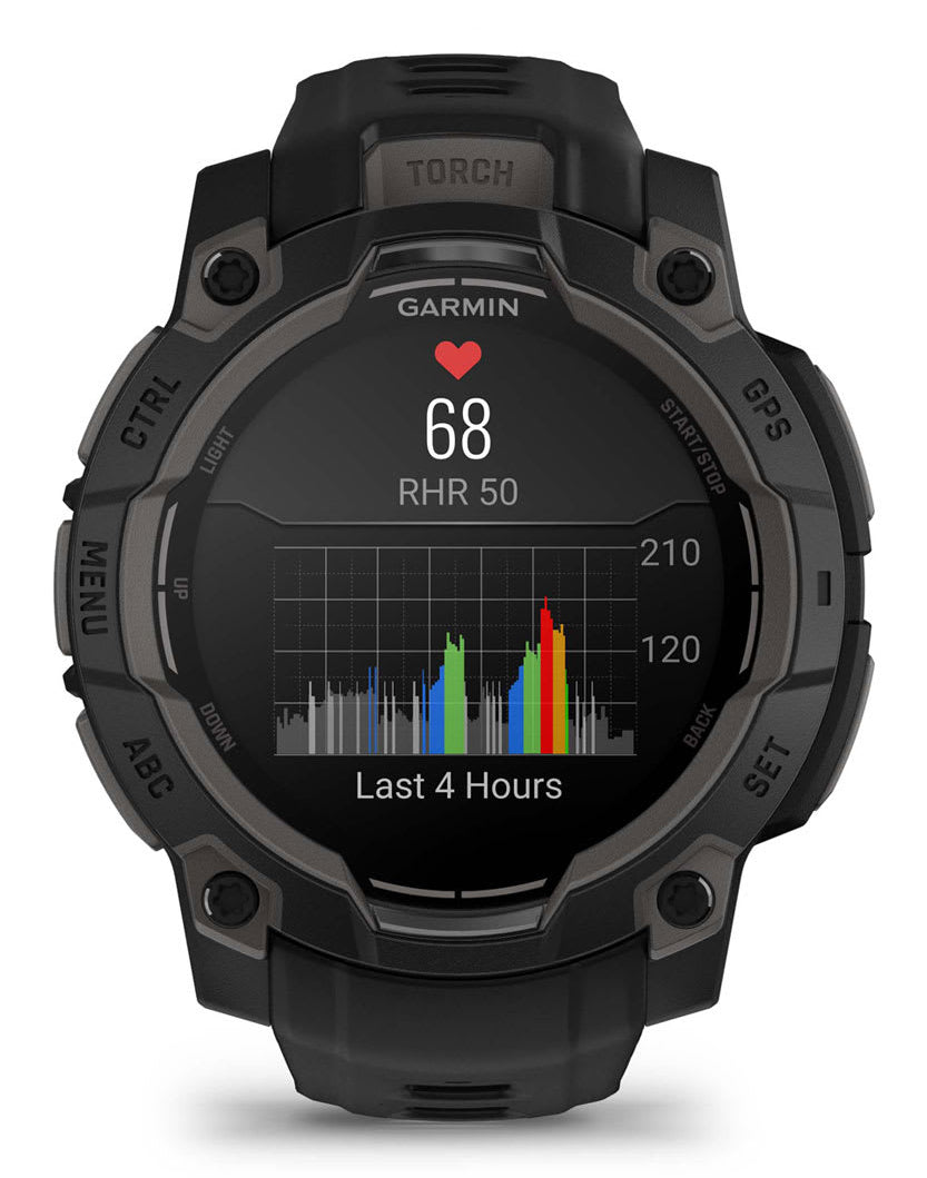 Smartwatch Instinct 3 45 mm, AMOLED Black with black band "010-02936-00"