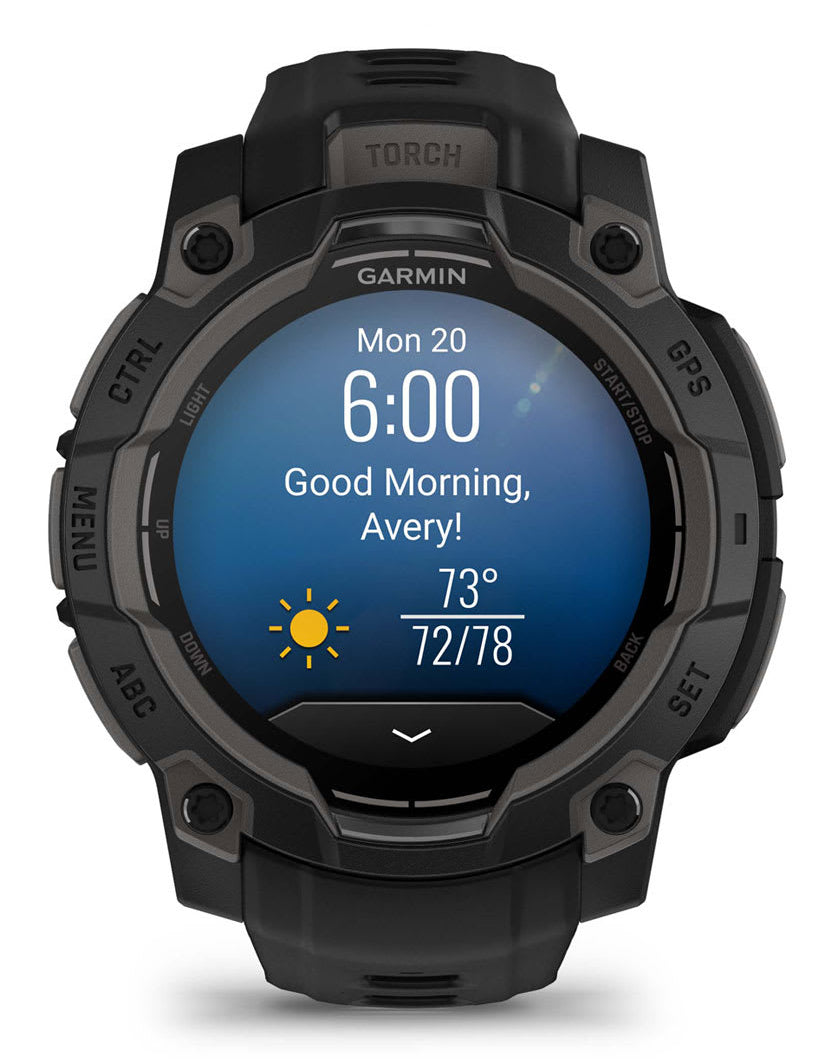 Smartwatch Instinct 3 45 mm, AMOLED Black with black band "010-02936-00"