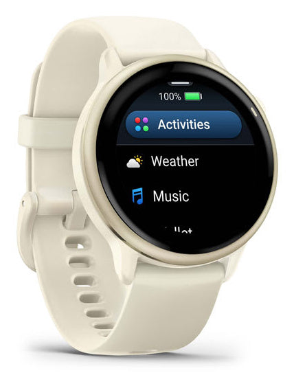 Ceas Garmin vivoactive 6 Bone/Lunar Gold "010-02985-01"