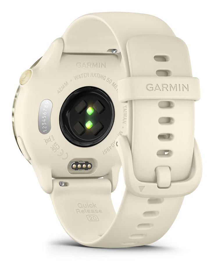 Ceas Garmin vivoactive 6 Bone/Lunar Gold "010-02985-01"