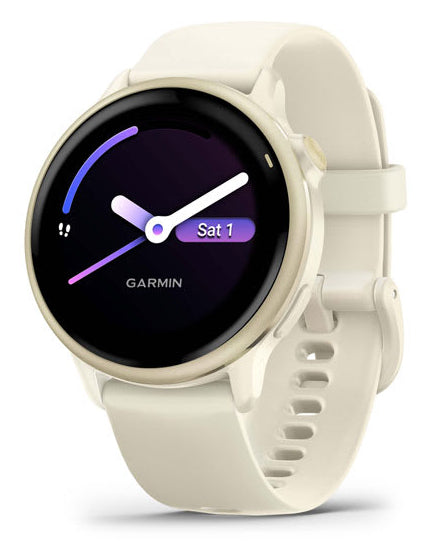 Ceas Garmin vivoactive 6 Bone/Lunar Gold "010-02985-01"