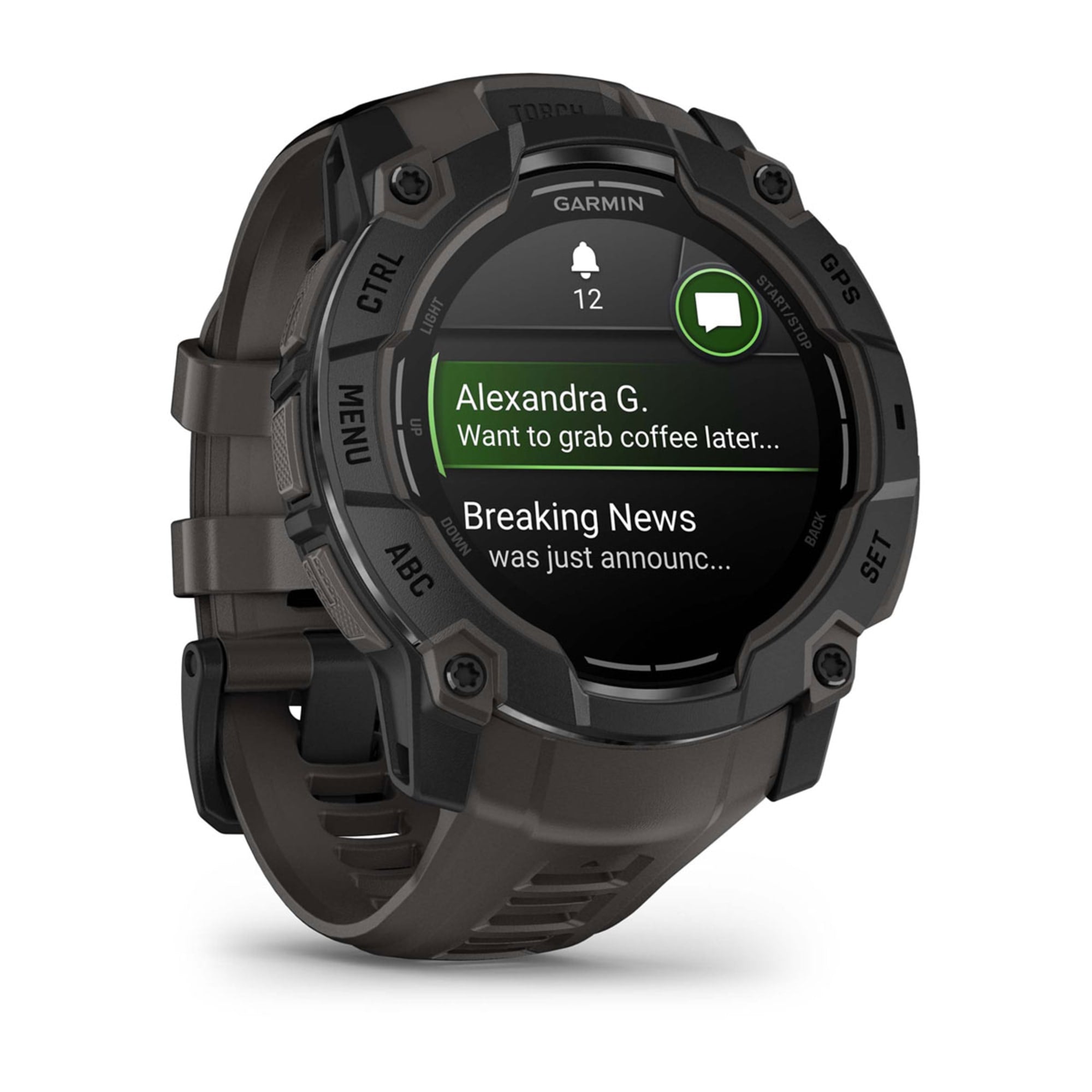 Smartwatch Instinct 3 50 mm, AMOLED Black with Charcoal Band "010-03020-00"