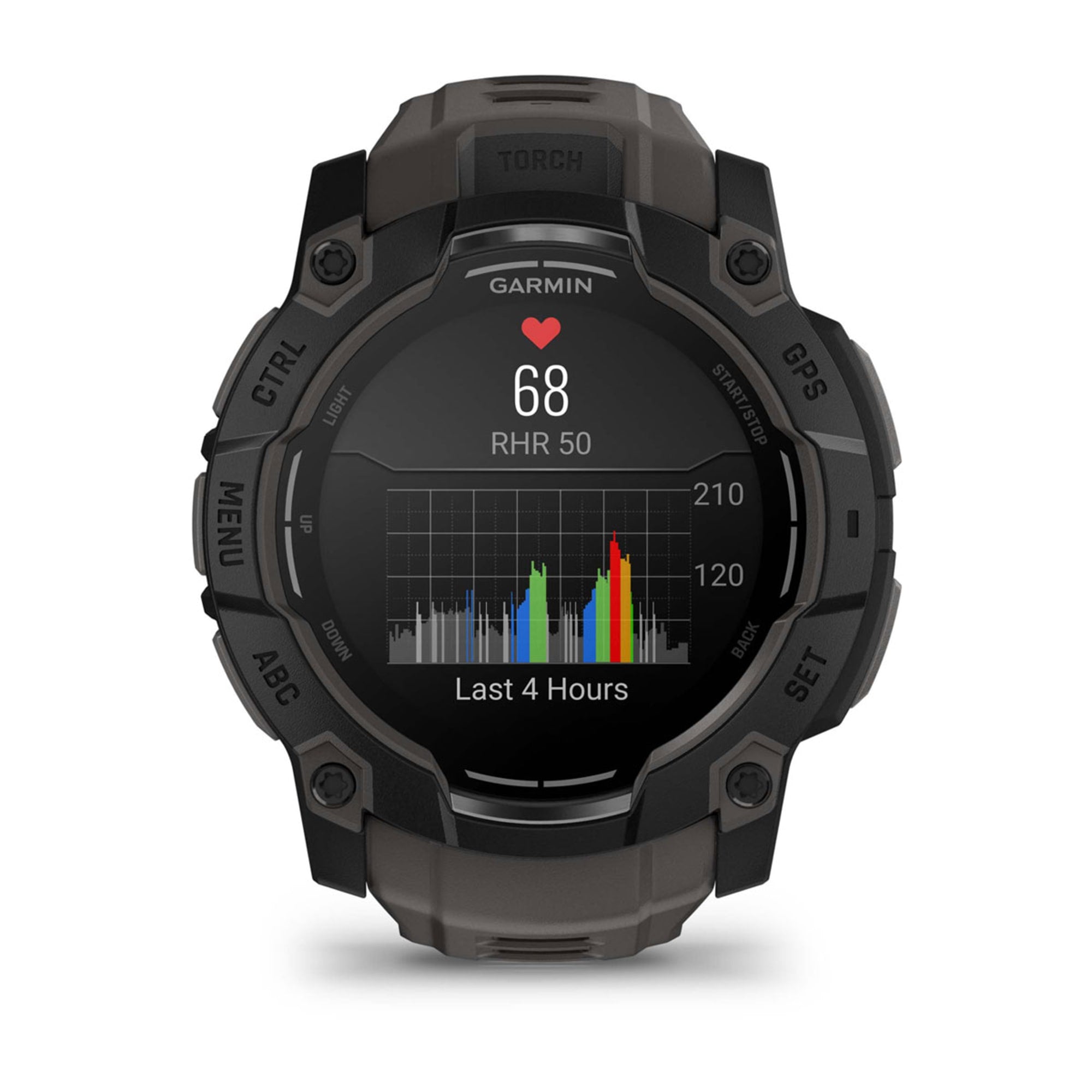 Smartwatch Instinct 3 50 mm, AMOLED Black with Charcoal Band "010-03020-00"
