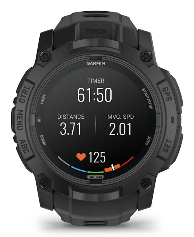 Smartwatch Instinct 3 50 mm AMOLED Tactical Edition Black with Black Band "010-03020-50"