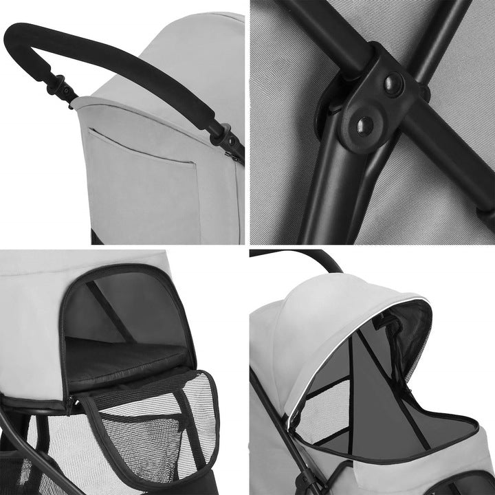 Carucior pentru transport animale, sarcina 15 kg, pentru caini si pisici
