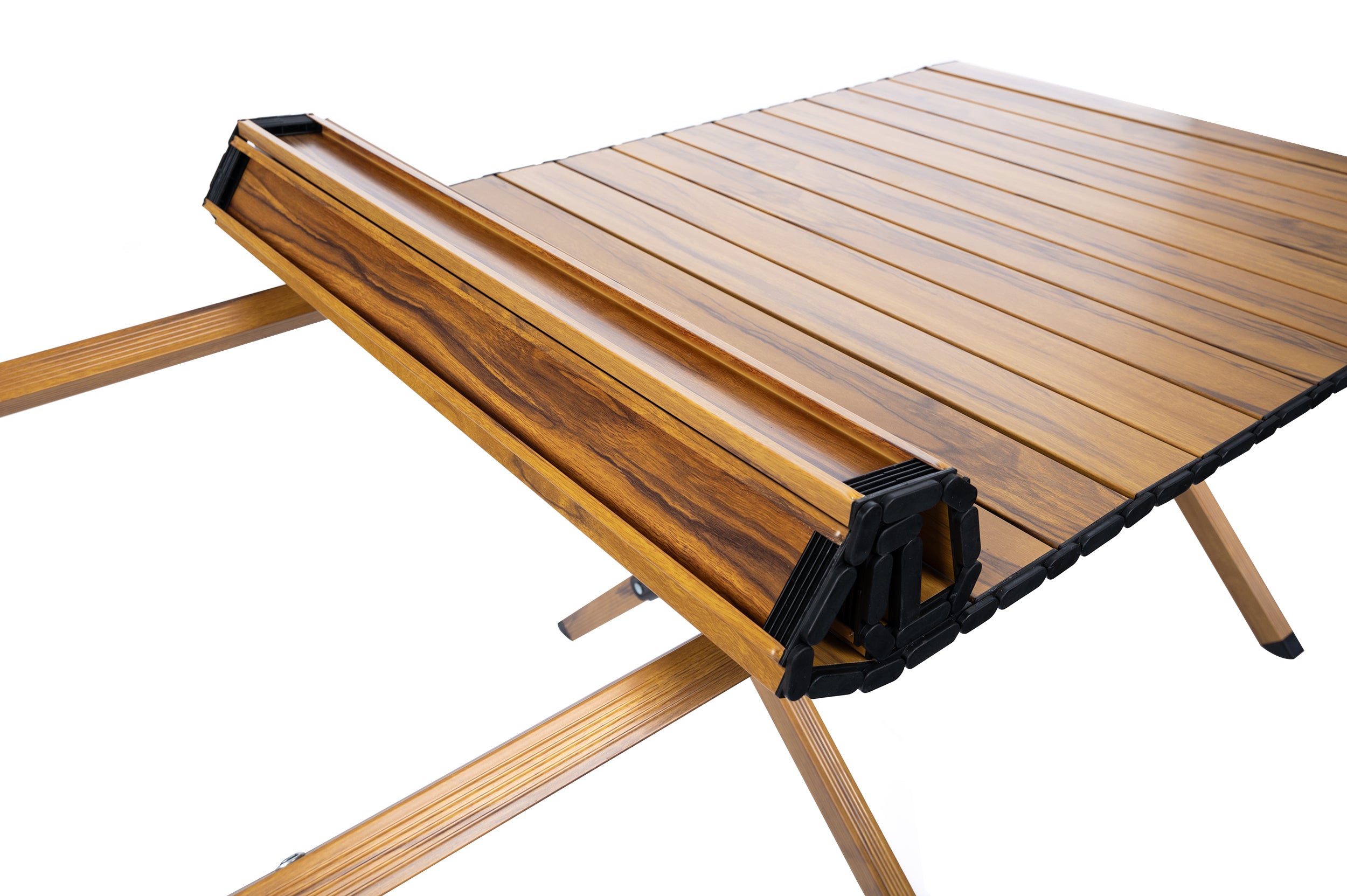 Masa pentru camping cu sistem de pliere rapida, cadru ultra usor din aluminiu, 118x60x45cm, maro