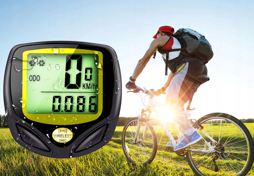 Ciclocomputer vitezometru wireless pentru bicicleta, 14 functii, negru