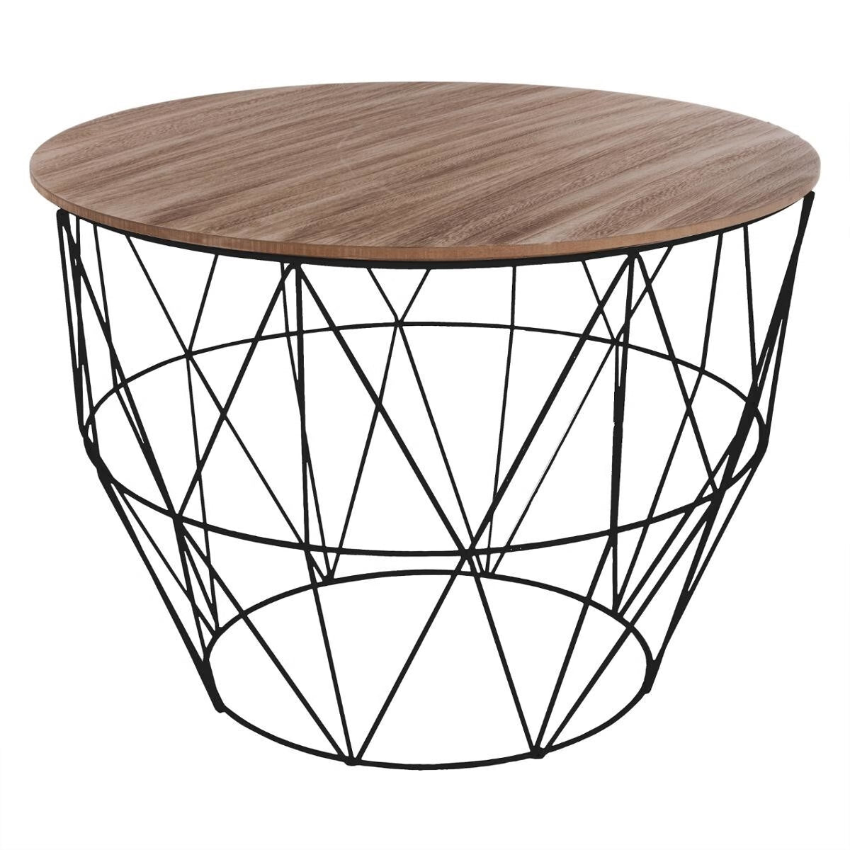 Masuta cafea Atmosphera Atomic, MDF si otel, 56x40 cm, negru