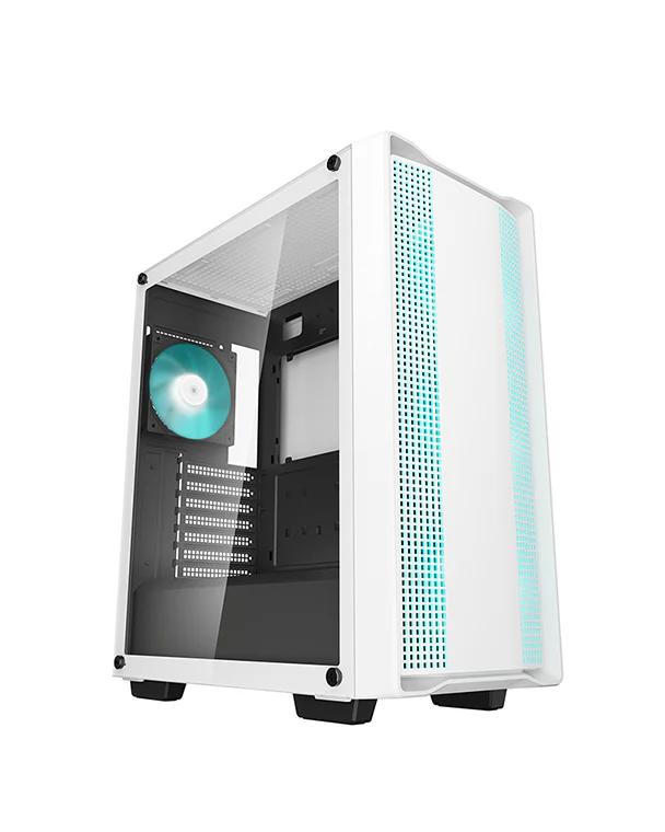 CARCASA DeepCool "CC560 MESH V2", middle tower, gaming, fara sursa, suporta 8xfan, 4xfan inclus, , USB 3.2 gen1 x 2, audio, 7 sloturi expansiune, alb, "R-CC560-WHAMA4-G-2"