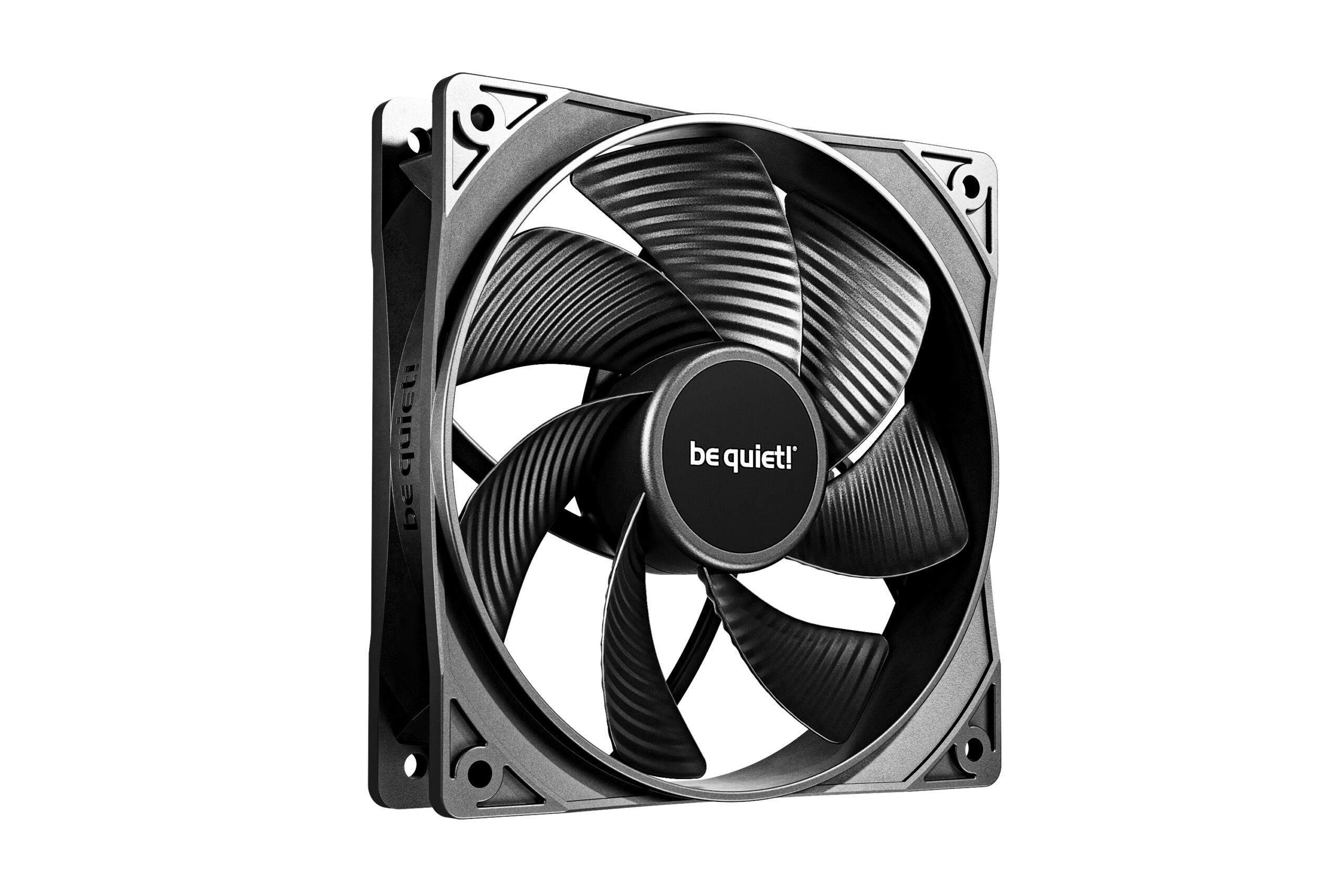 Set 3 ventilatoare be quiet "PURE WINGS 3 reverse", 120mm, 1500 RPM max, Rifle Bearing, 80 cfm, 4pin PWM, negru, "BL137" -